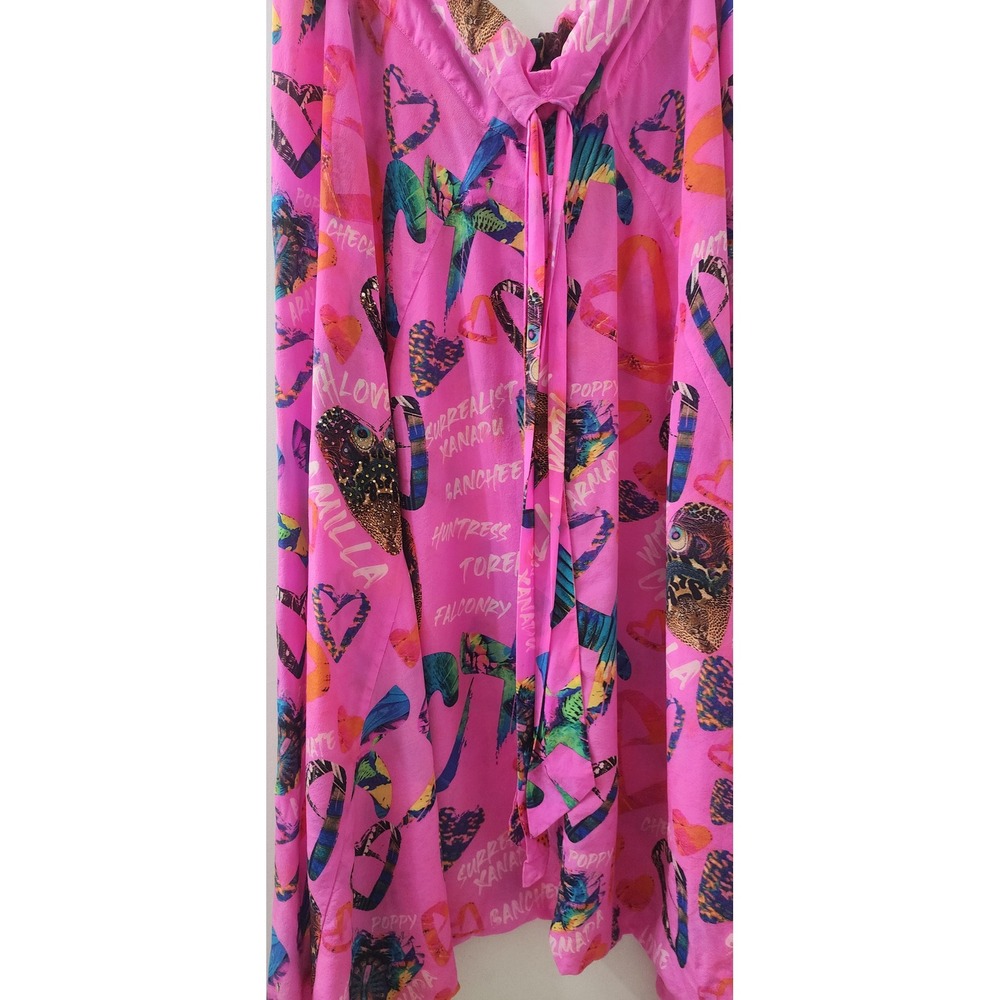 Camilla Pink Heart Leopard Print Silk sarvel trousers OS - Picture 3 of 12